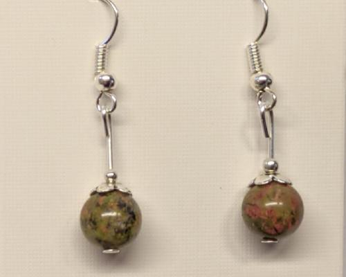 Boucles d oreilles epidote 1 2
