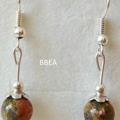 Boucles d oreilles epidote 1 