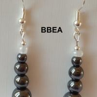 Boucles d oreilles hematite 1