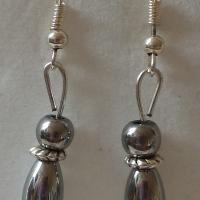 Boucles d oreilles hematite