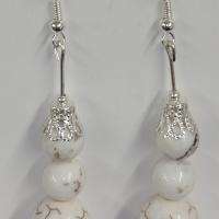 Boucles d oreilles howlite 1