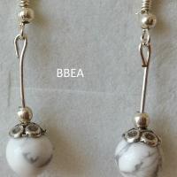 Boucles d oreilles howlite 3 1