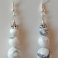 Boucles d oreilles howlite