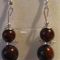 Boucles d oreilles jaspe brechia ange 1