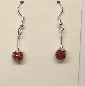 Boucles d oreilles jaspe mokaite 1 1