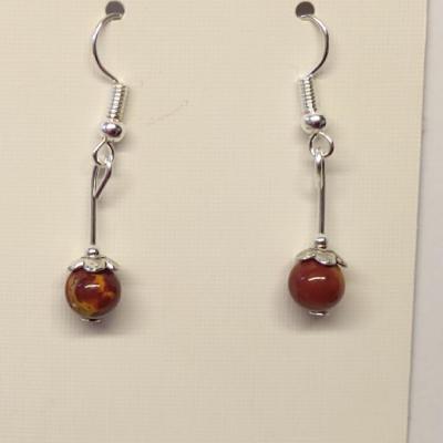Boucles d oreilles jaspe mokaite 1 
