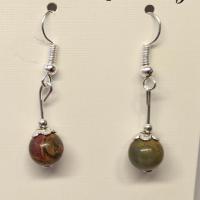 Boucles d oreilles jaspe picasso 1 