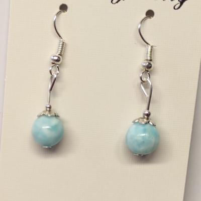 Boucles d oreilles larimar 1 