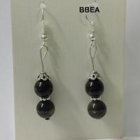 Boucles d oreilles obsidienne doree 2 1