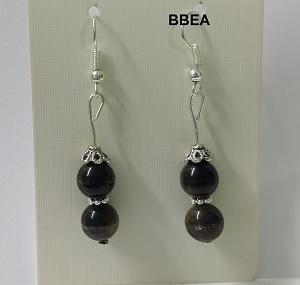 Boucles d oreilles obsidienne doree 2 1