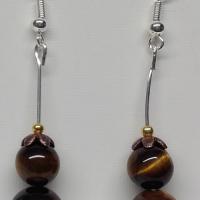 Boucles d oreilles oeil de tigre