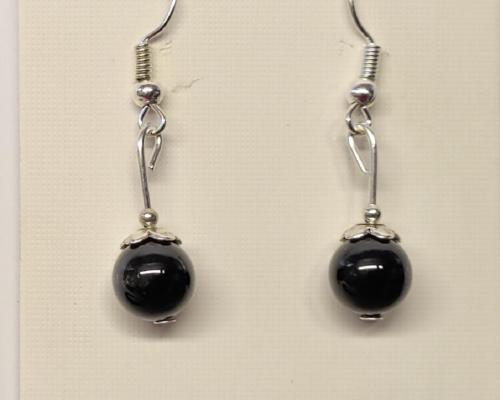 Boucles d oreilles onyx