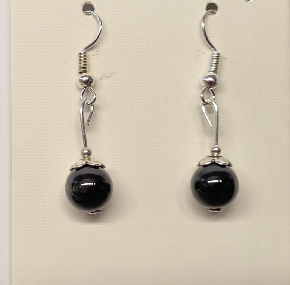 Boucles d oreilles onyx