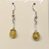 Boucles d oreilles opale jaune 1 