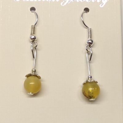 Boucles d oreilles opale jaune 1 