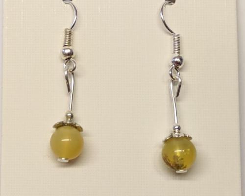 Boucles d oreilles opale jaune 1 