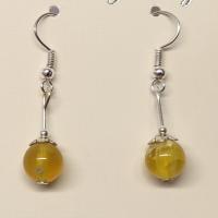 Boucles d oreilles opale jaune 2 