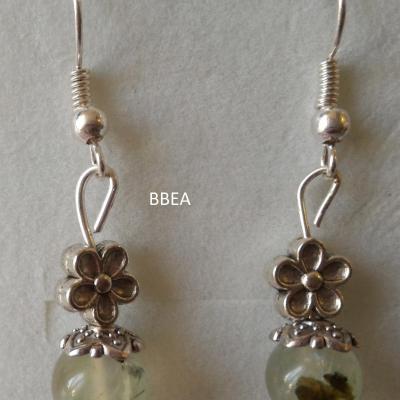 Boucles d oreilles prehnite