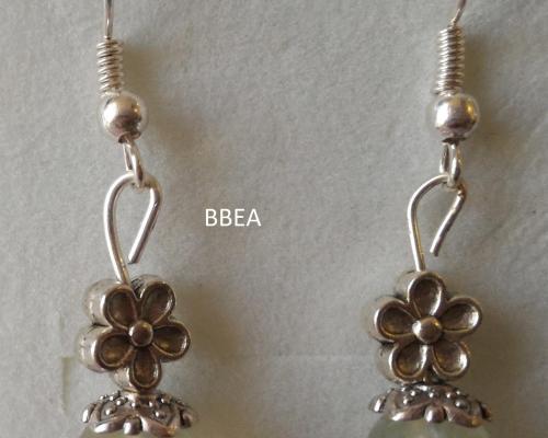 Boucles d oreilles prehnite