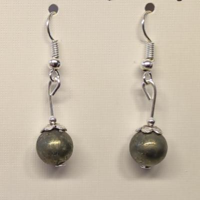 Boucles d oreilles pyrite