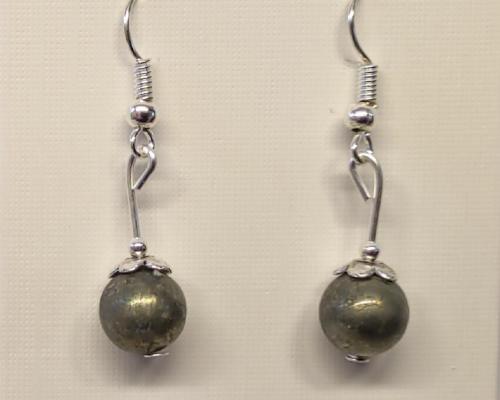 Boucles d oreilles pyrite