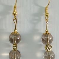 Boucles d oreilles quartz fume 1 