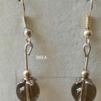 Boucles d oreilles quartz fume 8 