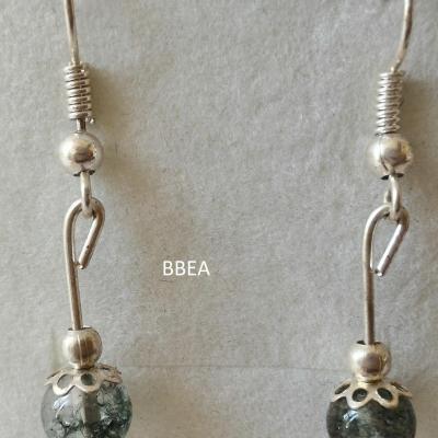 Boucles d oreilles quartz lodolite 2