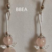 Boucles d oreilles quartz rose 1 