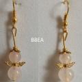 Boucles d oreilles quartz rose 2