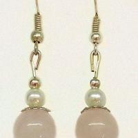 Boucles d oreilles quartz rose 3124