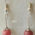 Boucles d oreilles rhodocrosite 5