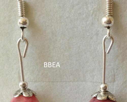 Boucles d oreilles rhodocrosite 5 