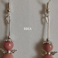 Boucles d oreilles rhodocrosite ange