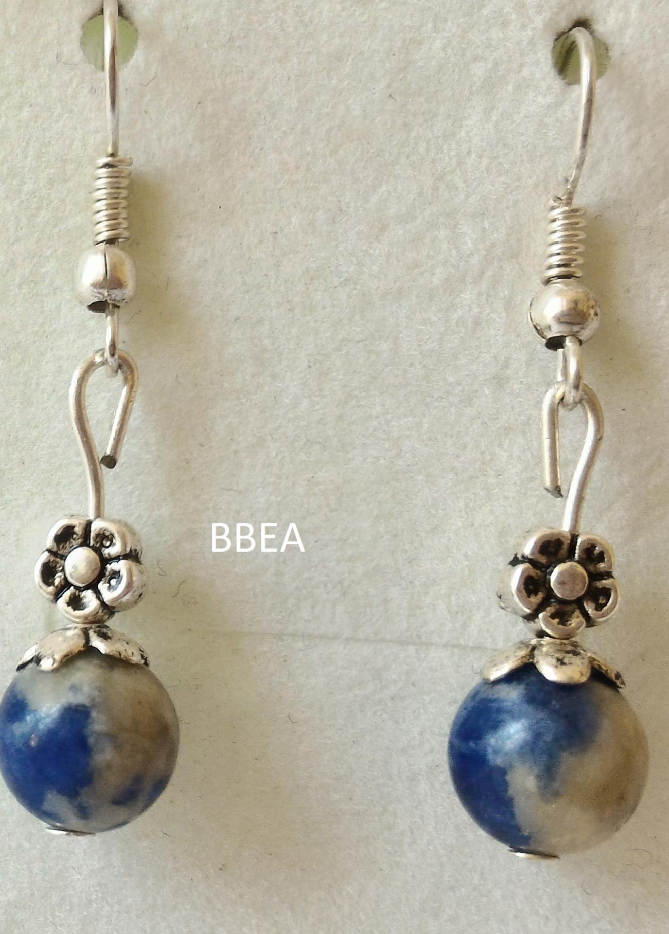 Boucles d oreilles sodalite 5 1