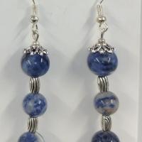 Boucles d oreilles sodalite