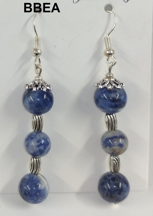 Boucles d oreilles sodalite