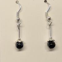 Boucles d oreilles tourmaline noire 1