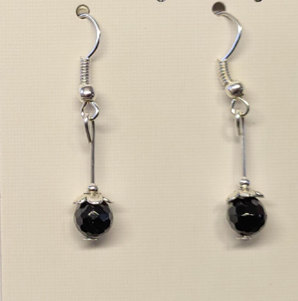 Boucles d oreilles tourmaline noire 1