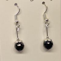 Boucles d oreilles tourmaline noire 2