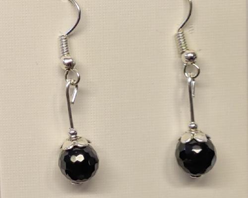 Boucles d oreilles tourmaline noire 2 