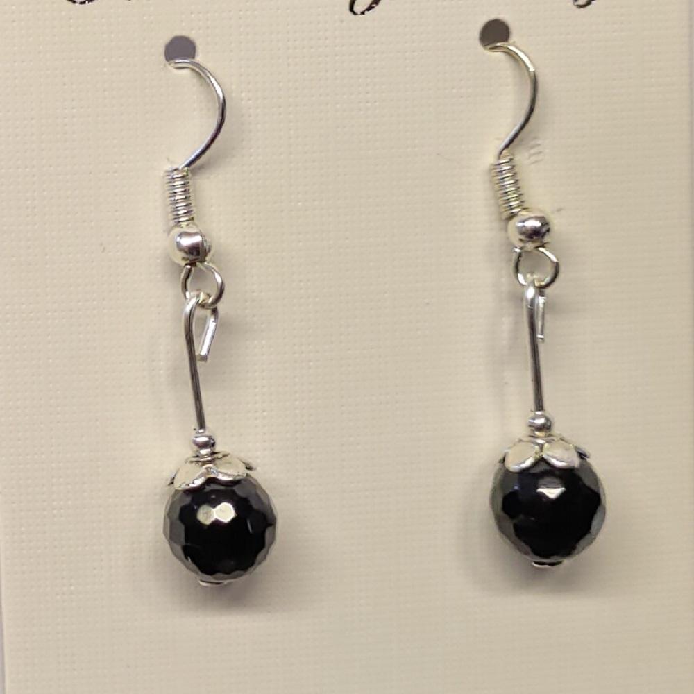 Boucles d oreilles tourmaline noire 2