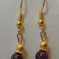 Boucles grenat 6 mm 4 