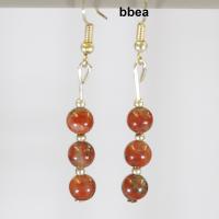 Boucles jaspe rouge