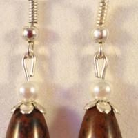 Boucles obsidienne marron 2 