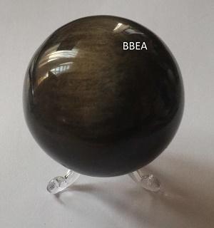 Boule obsidienne doree 6 cm 231g 2 1