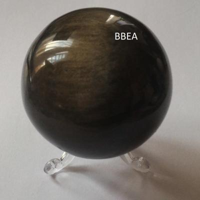 Boule obsidienne doree 6 cm 231g 2 