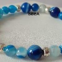 Bracelet agate bleue 2