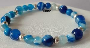 Bracelet agate bleue 2