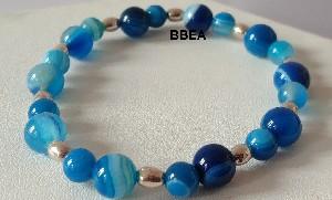 Bracelet agate bleue 6 